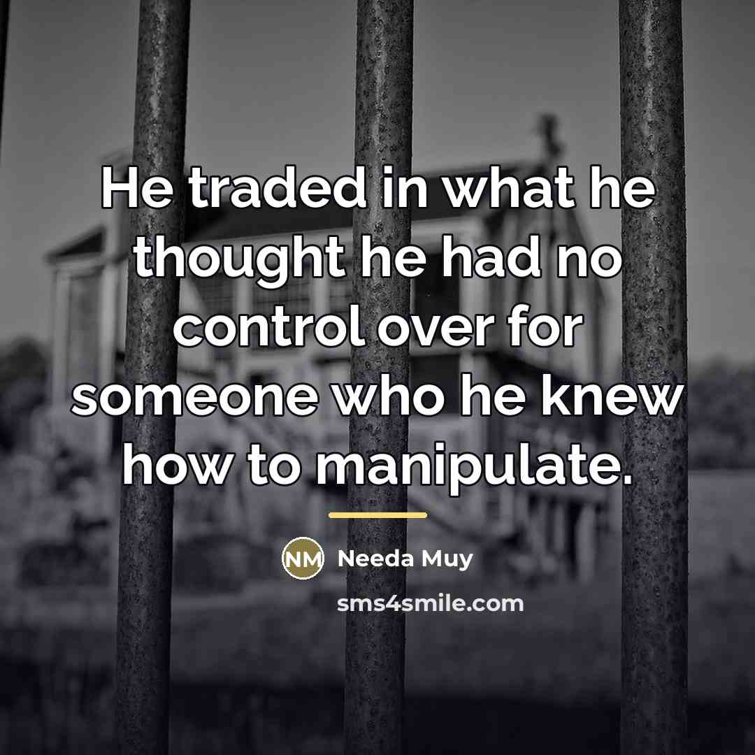 “He traded in what he thought he had no control…” quote by Needa Muy