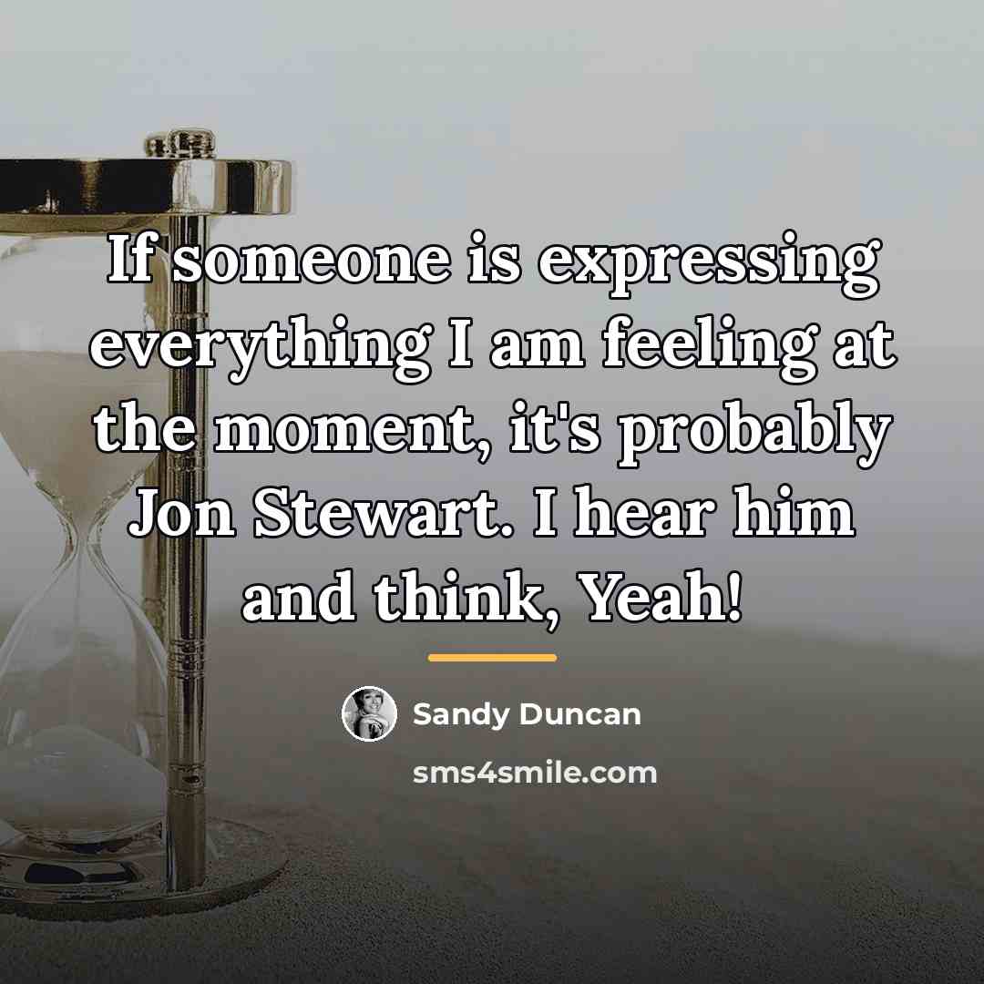 “If someone is expressing everything I am feeling at the…” quote by Sandy Duncan