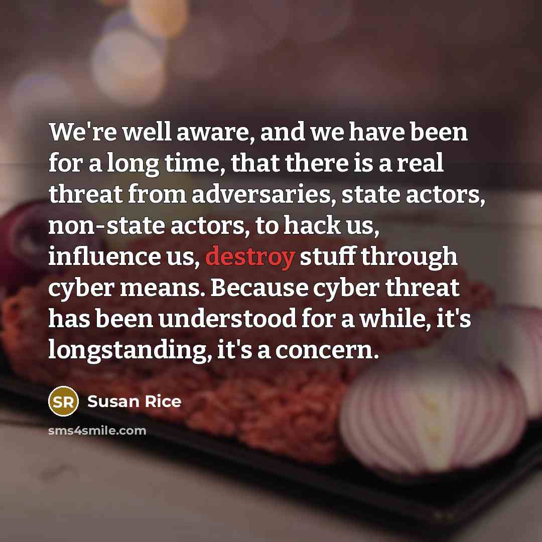 “We're well aware, and we have been for a long…” quote by Susan Rice