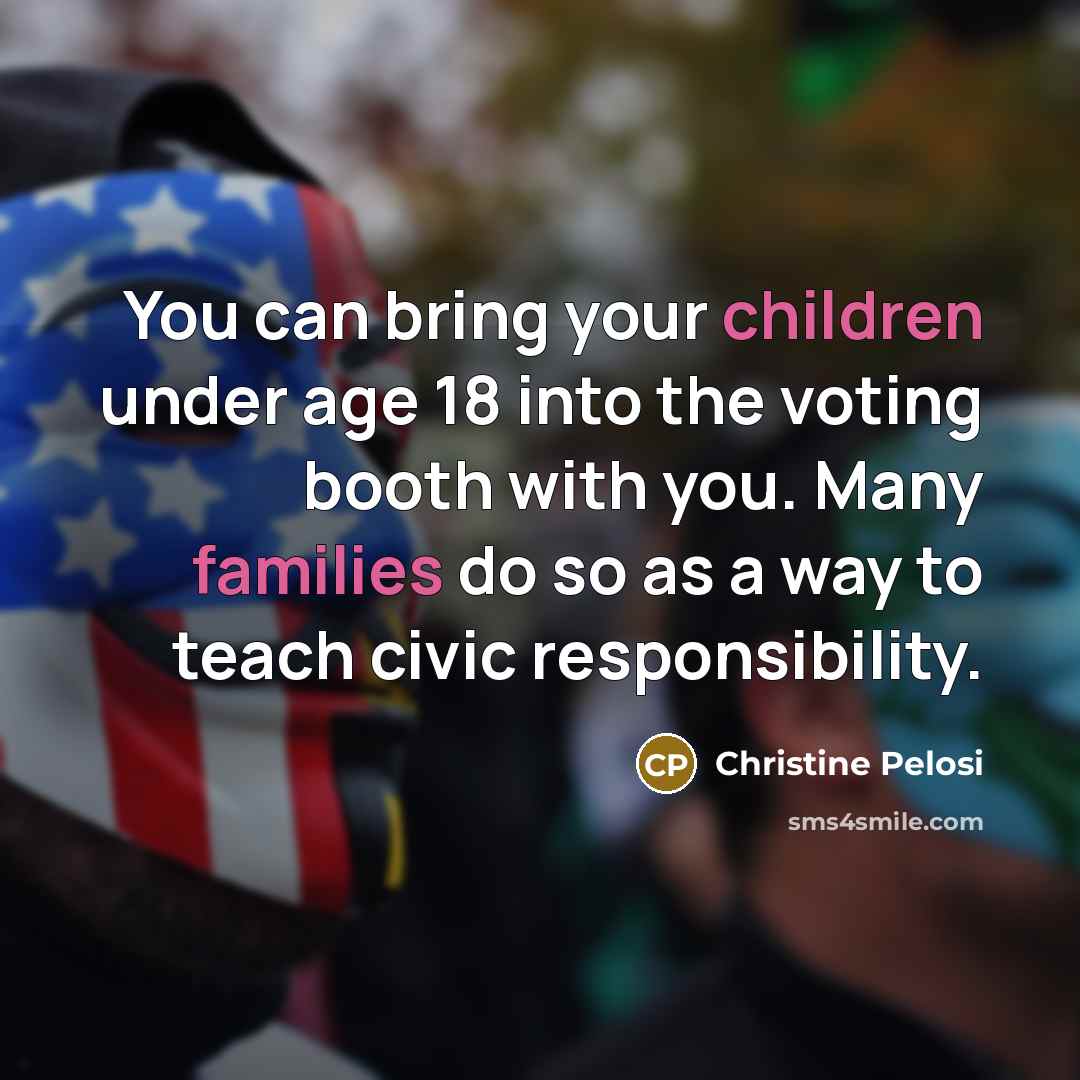 “You can bring your children under age 18 into the…” quote by Christine Pelosi