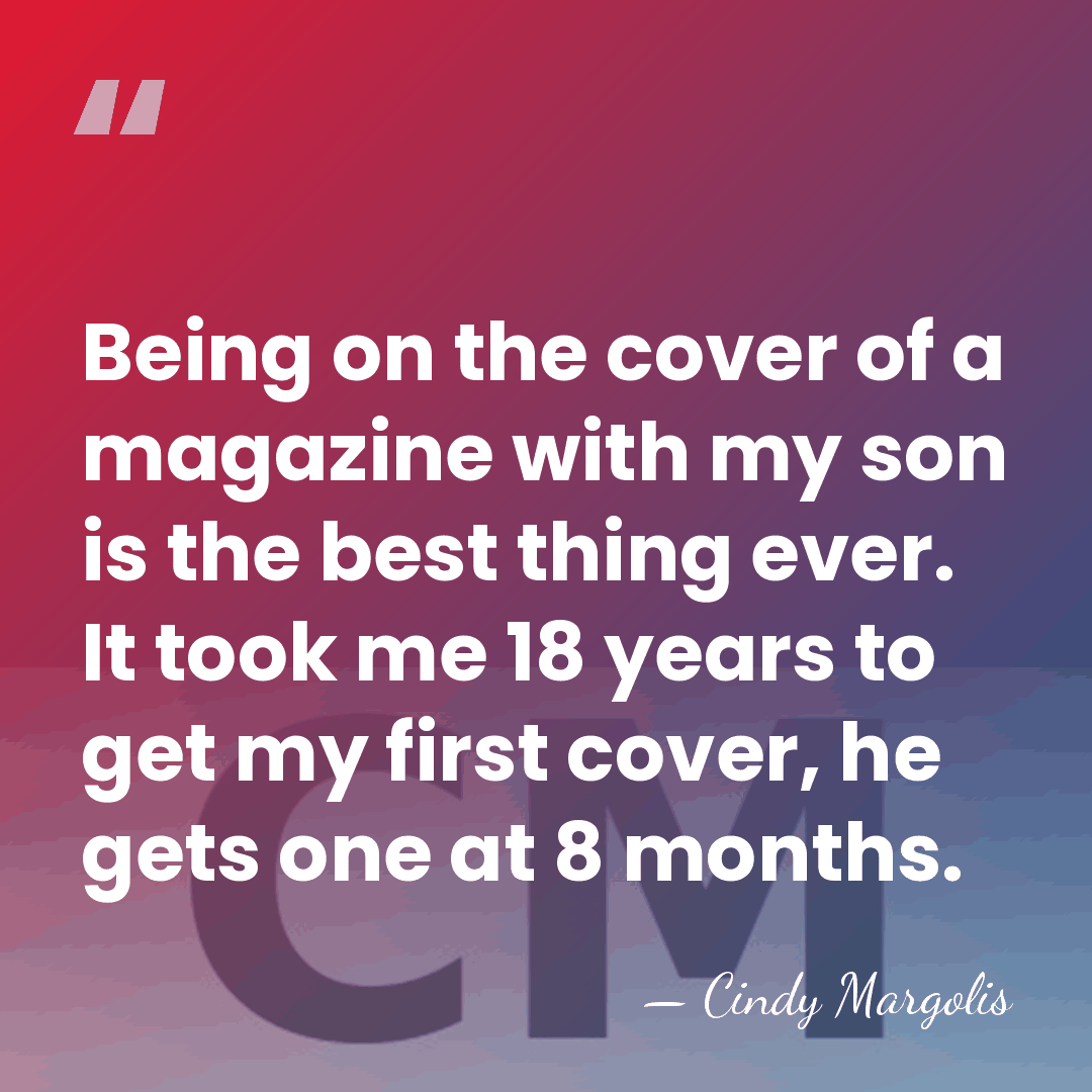 Being on the cover of a magazine with my son is the&hellip; - Cindy Margolis