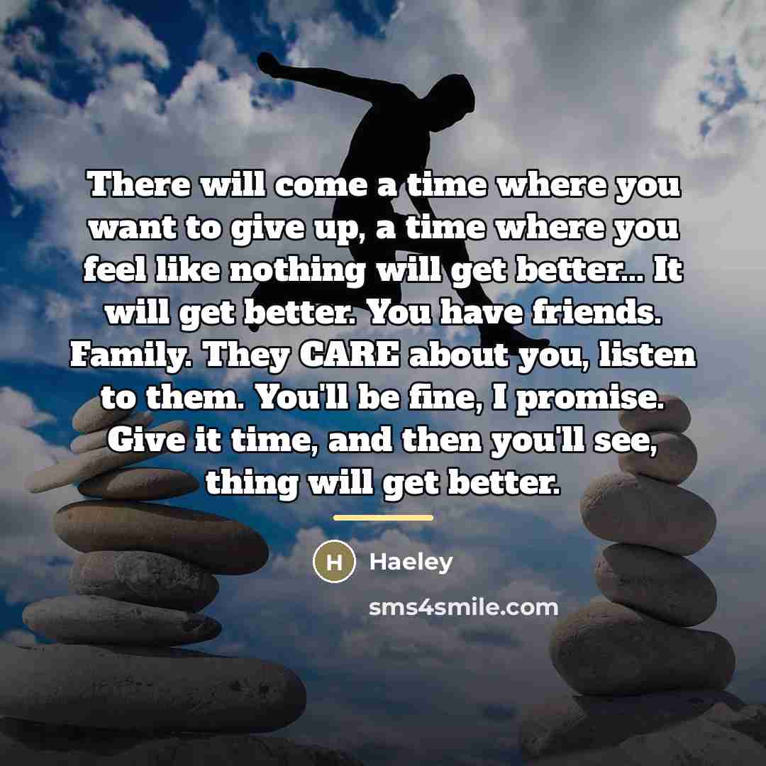 “There will come a time where you want to give…” quote by Haeley