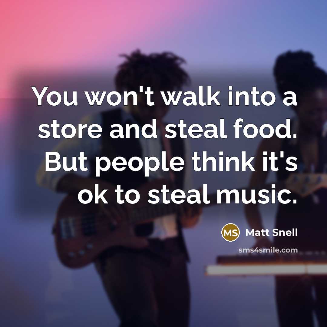 “You won't walk into a store and steal food. But…” quote by Matt Snell