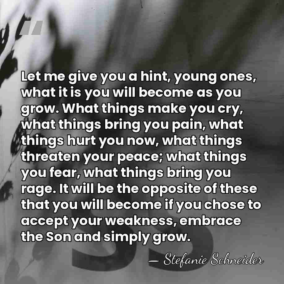 Let me give you a hint, young ones, what it is you&hellip; - Stefanie Schneider