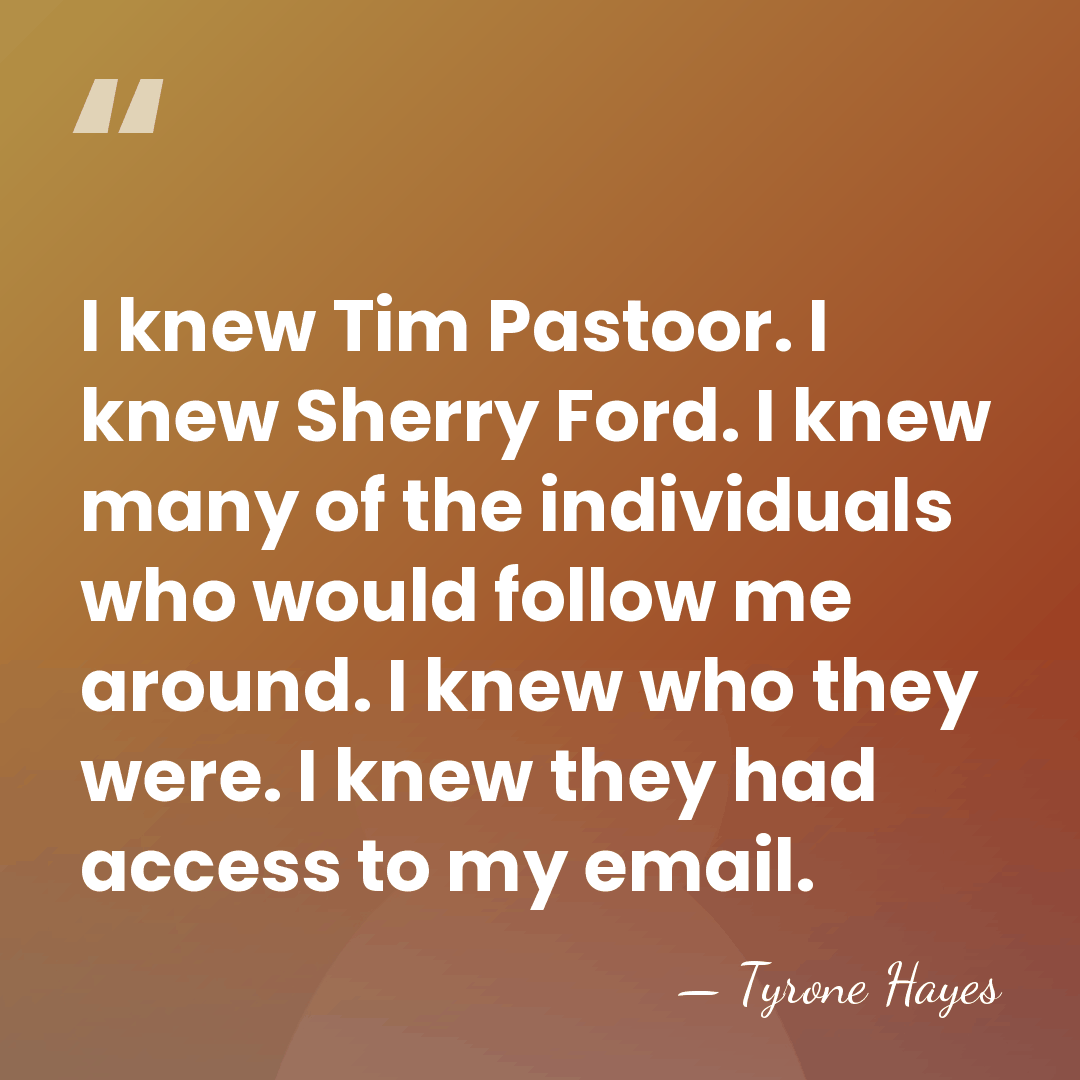 I knew Tim Pastoor. I knew Sherry Ford. I knew many of&hellip; - Tyrone Hayes