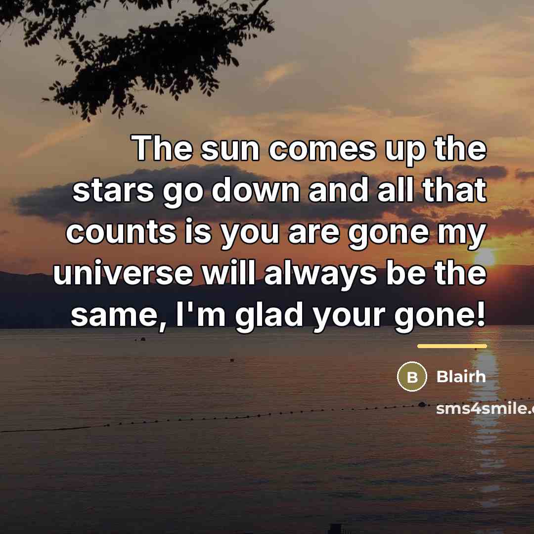 “The sun comes up the stars go down and all…” quote by Blairh