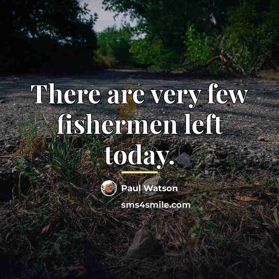 “There are very few fishermen left today.…” quote by Paul Watson