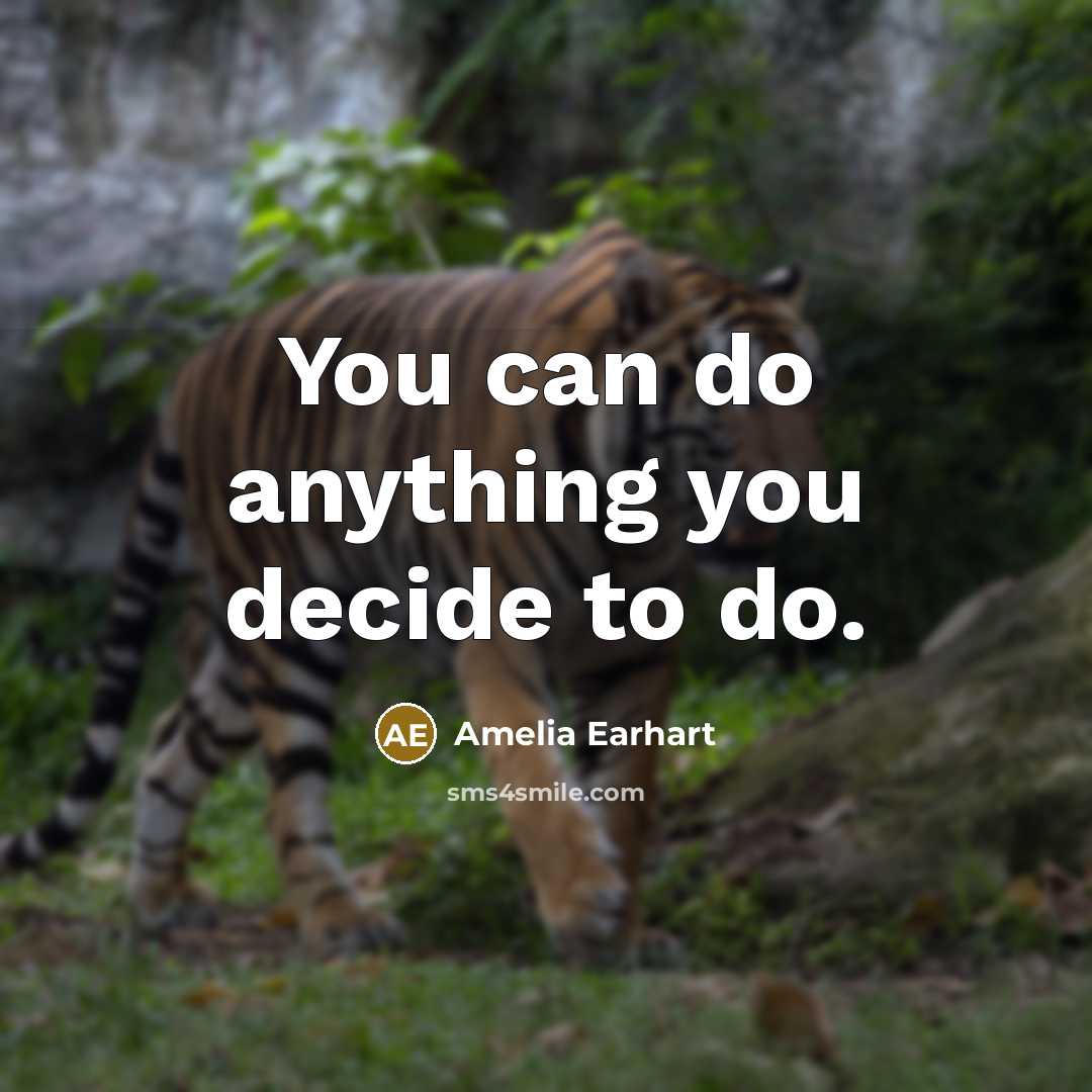 “You can do anything you decide to do.” quote by Amelia Earhart