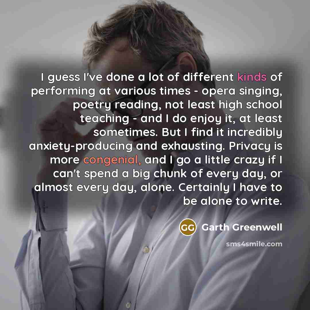 “I guess I've done a lot of different kinds of…” quote by Garth Greenwell