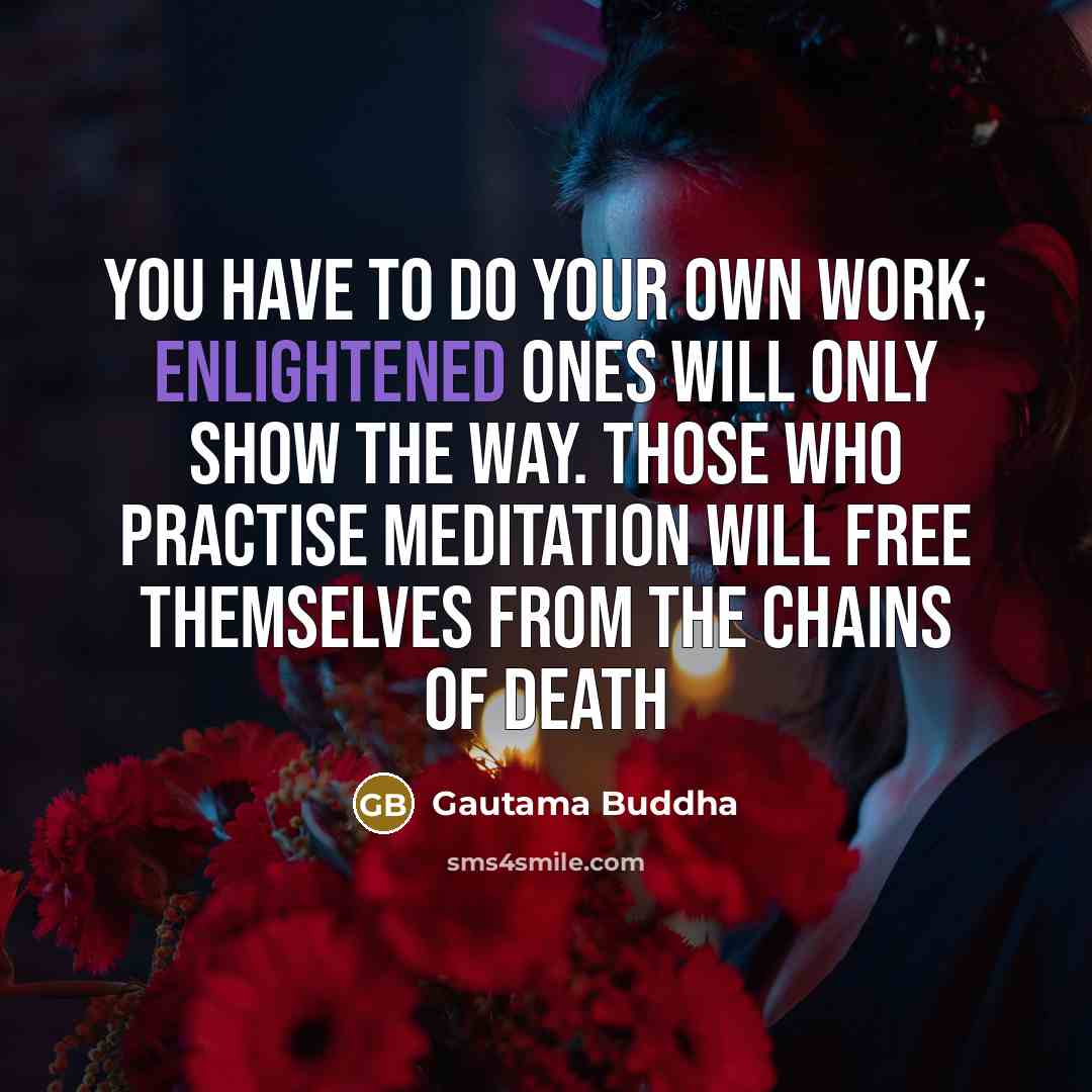 “You have to do your own work; Enlightened Ones will…” quote by Gautama Buddha