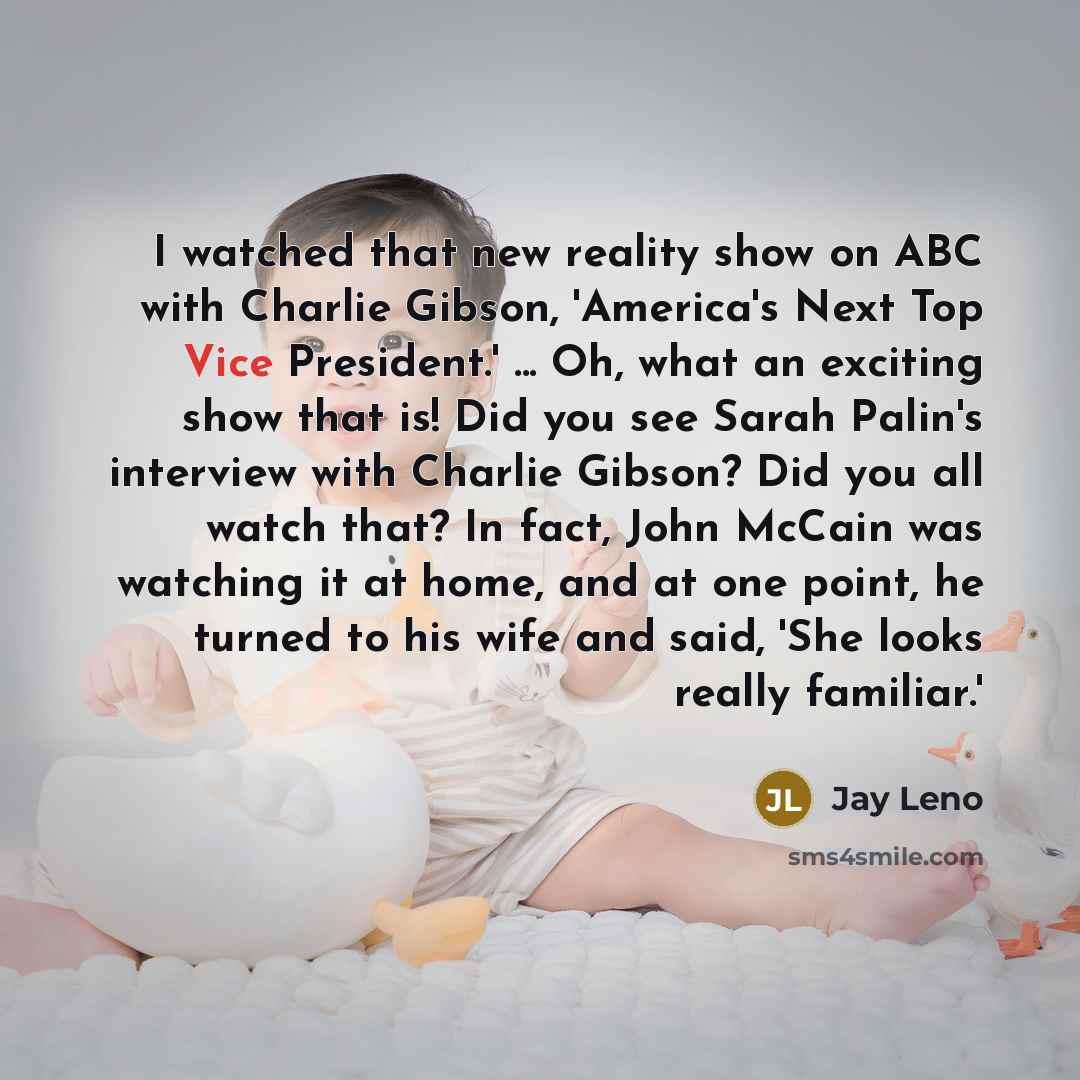 “I watched that new reality show on ABC with Charlie…” quote by Jay Leno