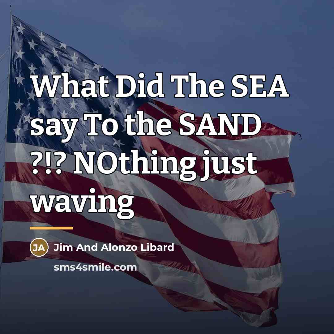 “What Did The SEA say To the SAND ?!? NOthing…” quote by Jim And Alonzo Libard