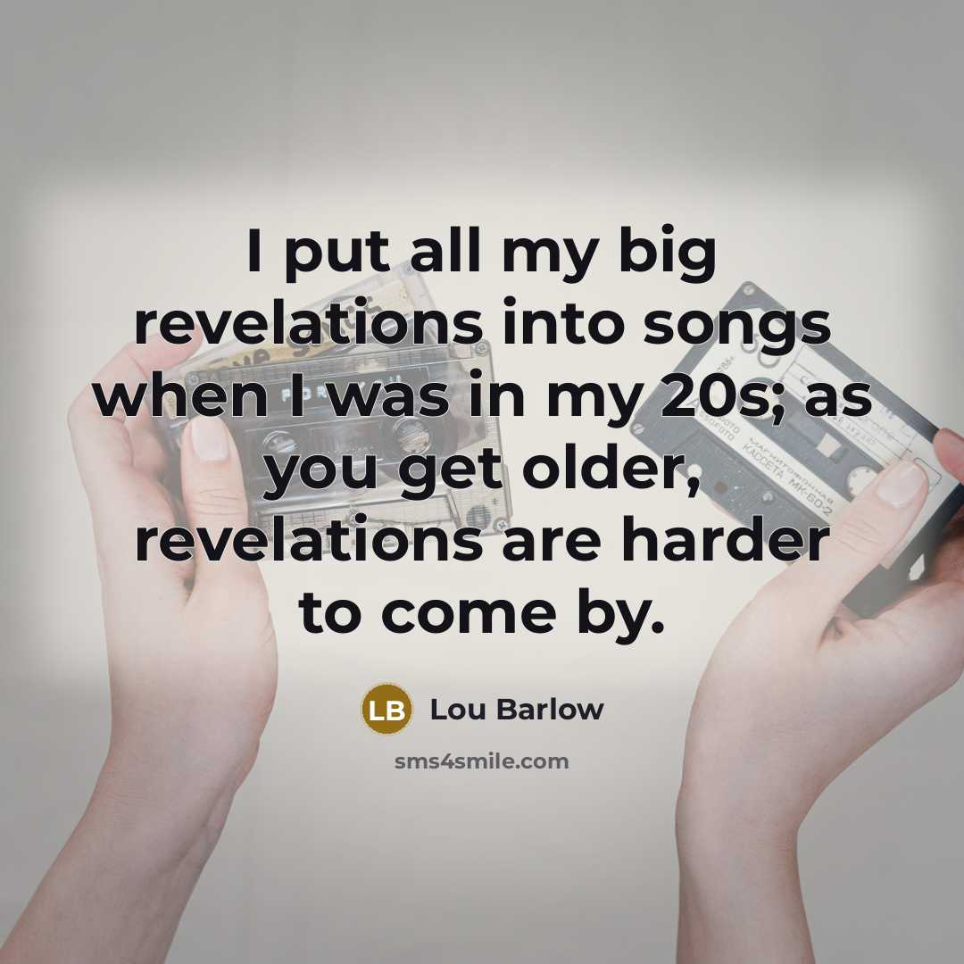 “I put all my big revelations into songs when I…” quote by Lou Barlow