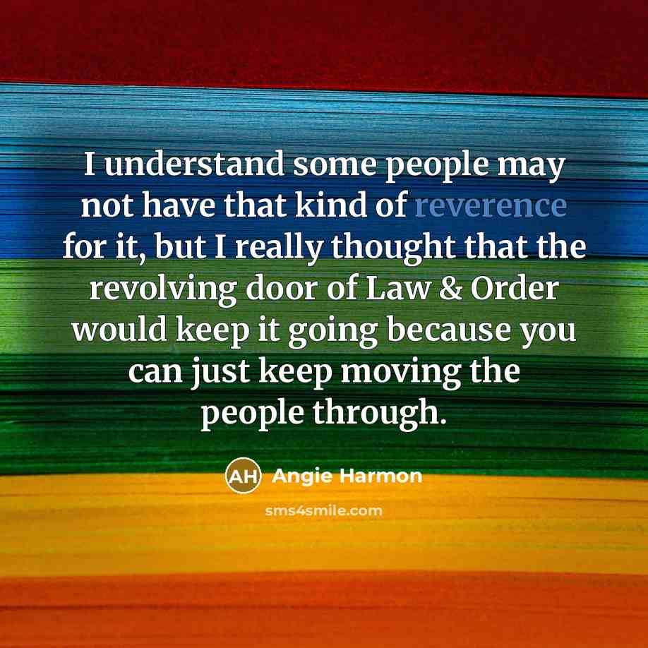 “I understand some people may not have that kind of…” quote by Angie Harmon