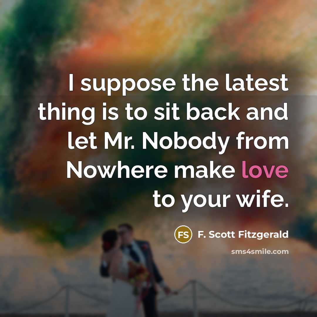 “I suppose the latest thing is to sit back and…” quote by F. Scott Fitzgerald