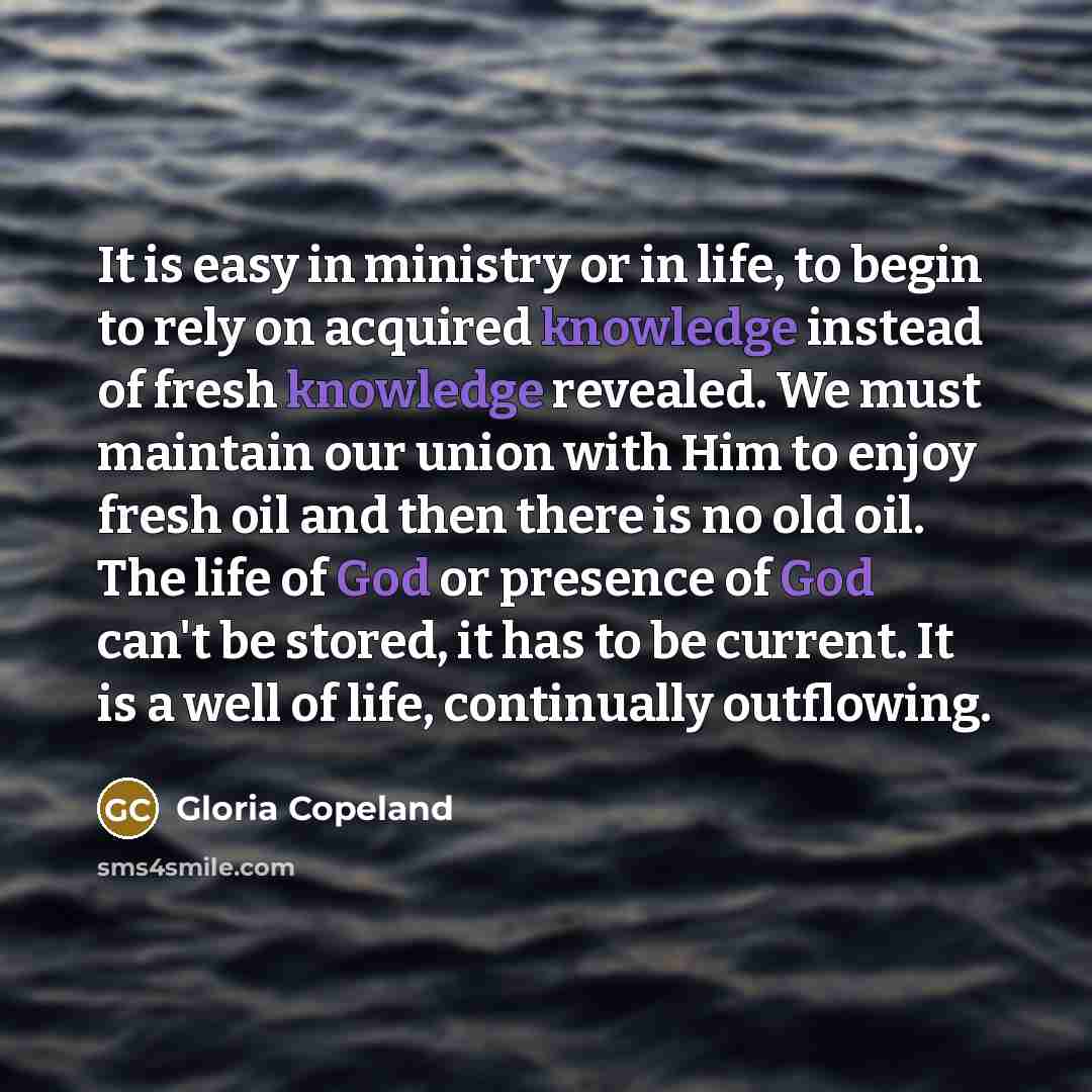 “It is easy in ministry or in life, to begin…” quote by Gloria Copeland