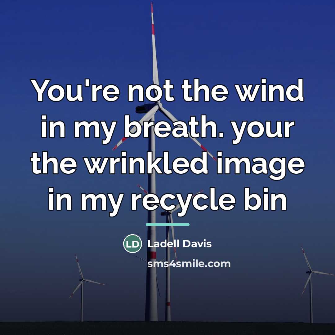 “You're not the wind in my breath. your the wrinkled…” quote by Ladell Davis