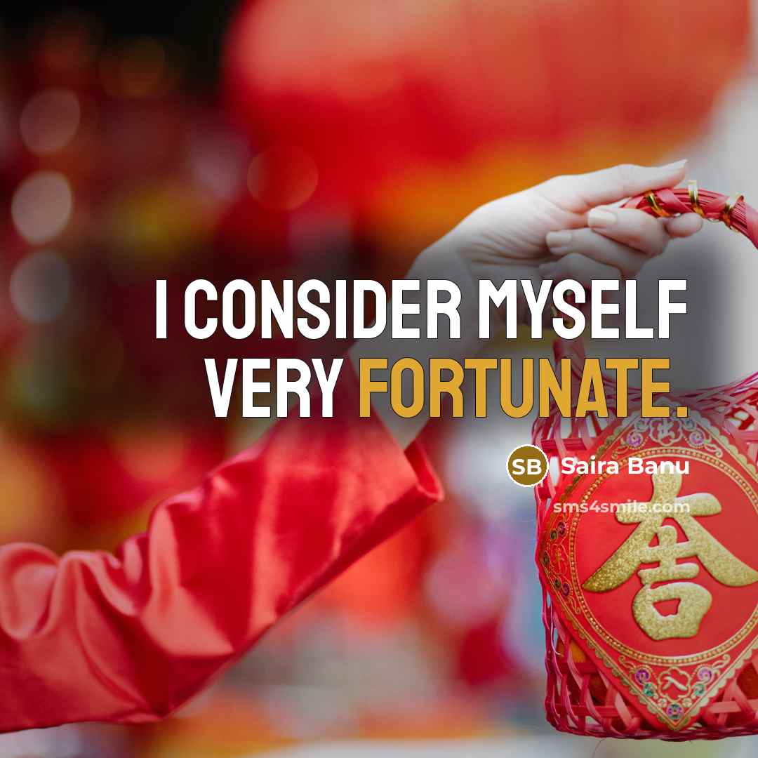 “I consider myself very fortunate.…” quote by Saira Banu
