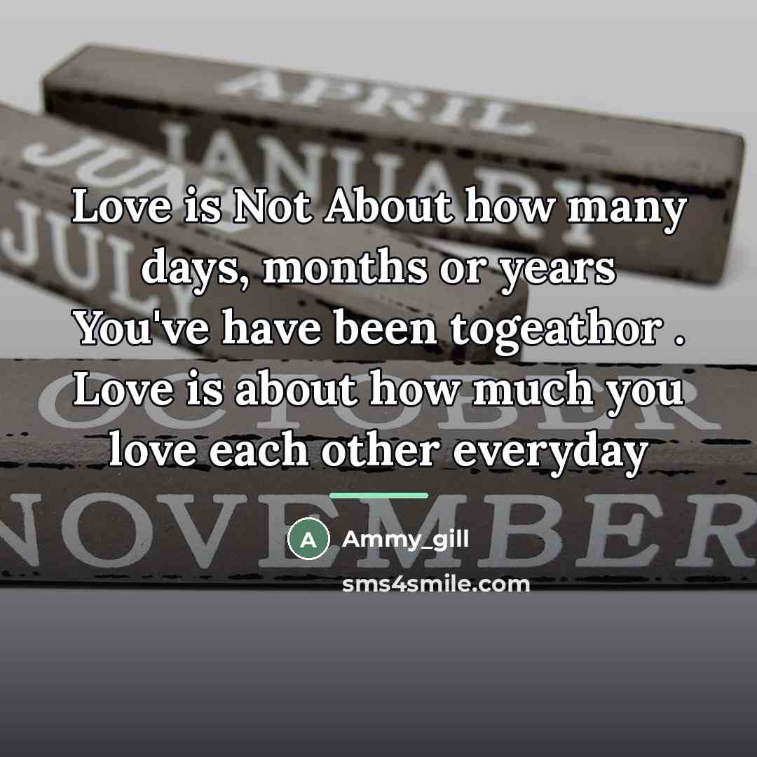 “Love is Not About how many days, months or years…” quote by Ammy_gill
