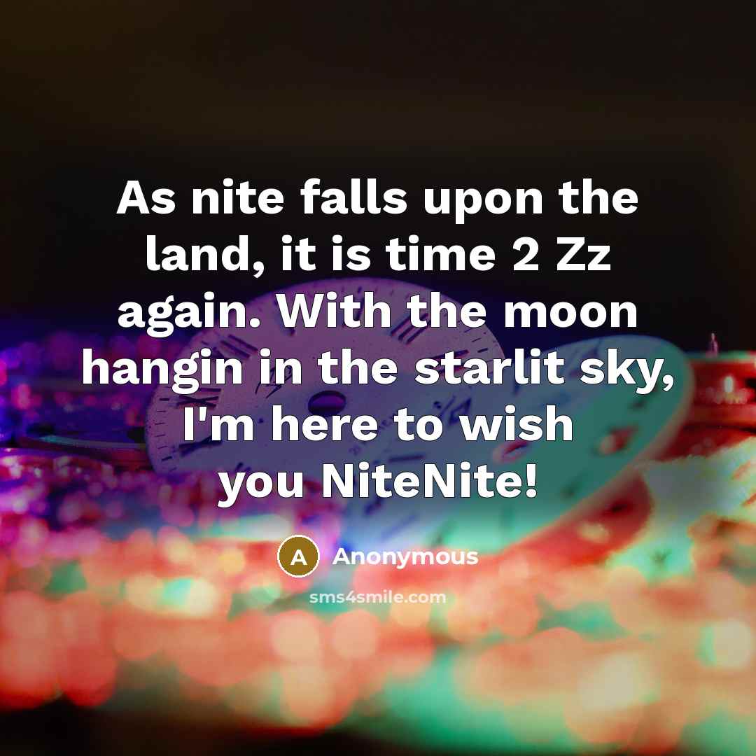 “As nite falls upon the land, it is time 2…” quote by Anonymous