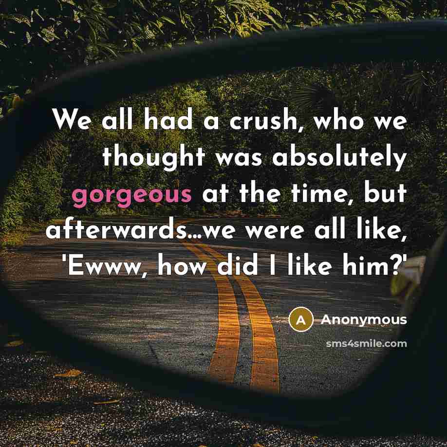 “We all had a crush, who we thought was absolutely…” quote by Anonymous