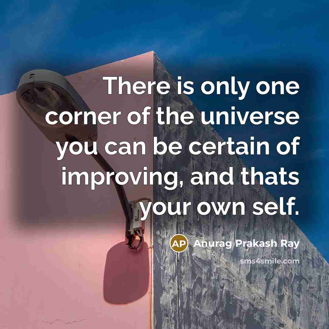 “There is only one corner of the universe you can…” quote by Anurag Prakash Ray
