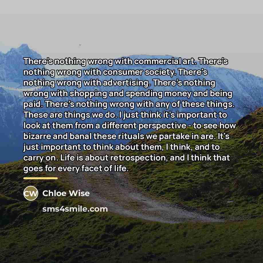 “There's nothing wrong with commercial art. There's nothing wrong with…” quote by Chloe Wise