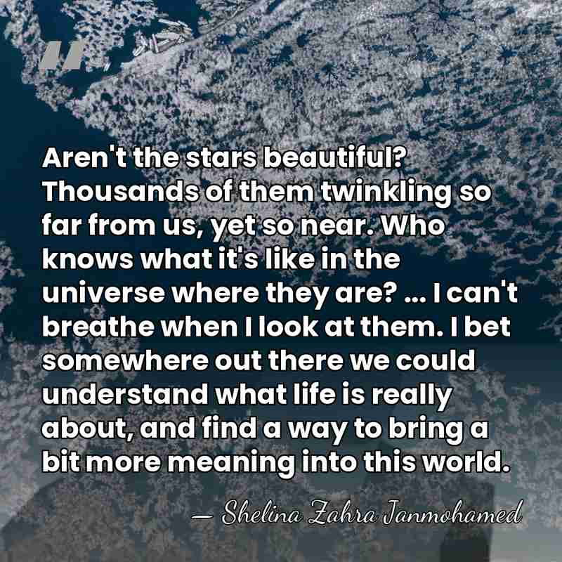 Aren't the stars beautiful? Thousands of them twinkling so far from us,&hellip; - Shelina Zahra Janmohamed