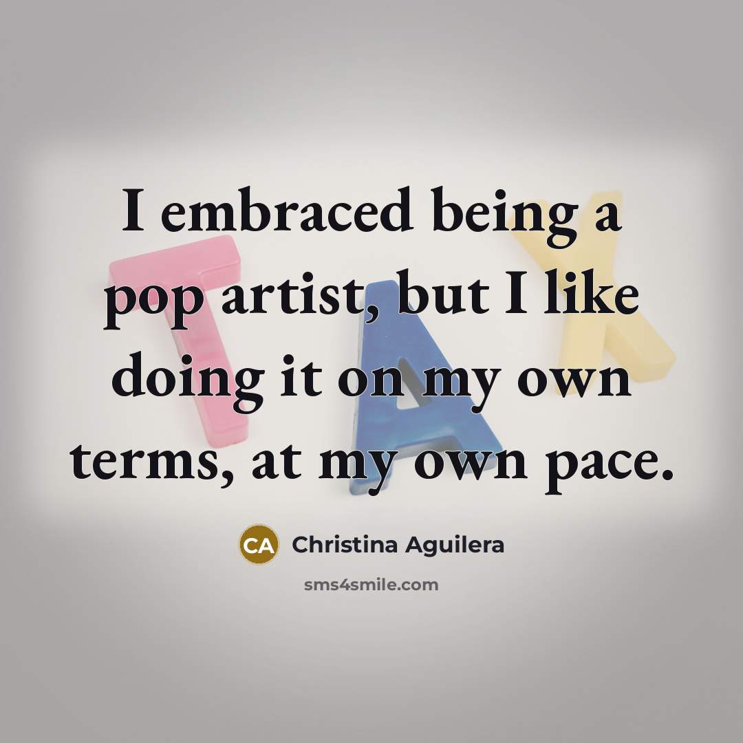 “I embraced being a pop artist, but I like doing…” quote by Christina Aguilera