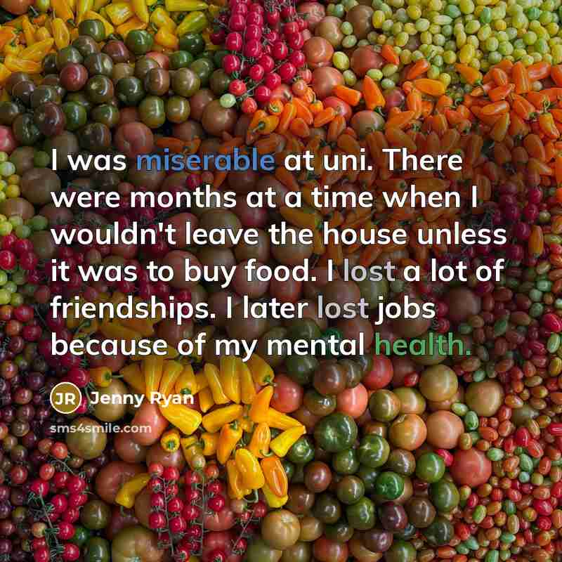 “I was miserable at uni. There were months at a…” quote by Jenny Ryan