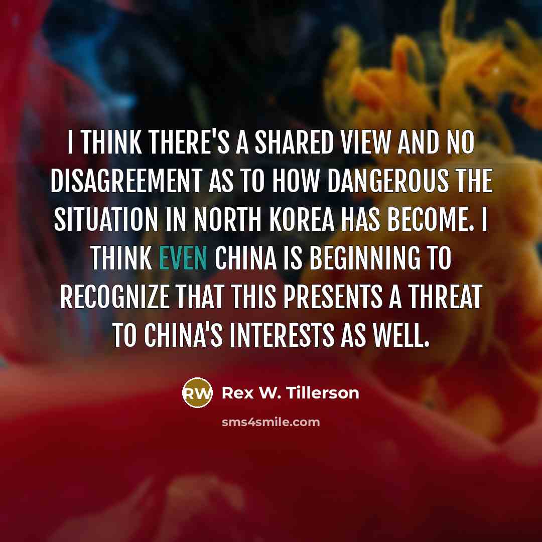 “I think there's a shared view and no disagreement as…” quote by Rex W. Tillerson
