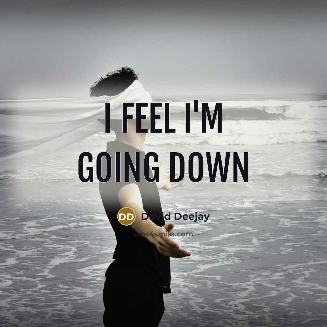 “I feel I'm going down” quote by David Deejay