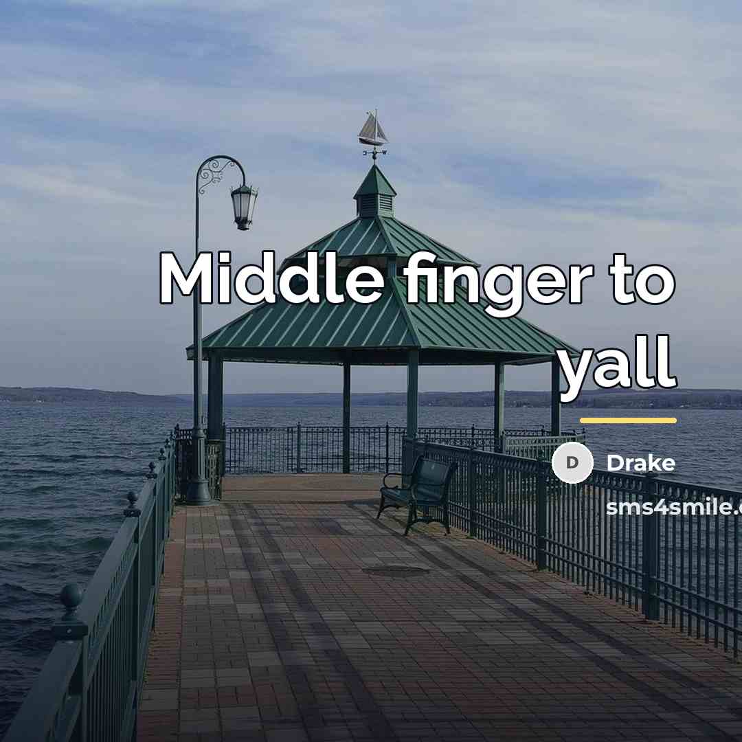 “Middle finger to yall…” quote by Drake