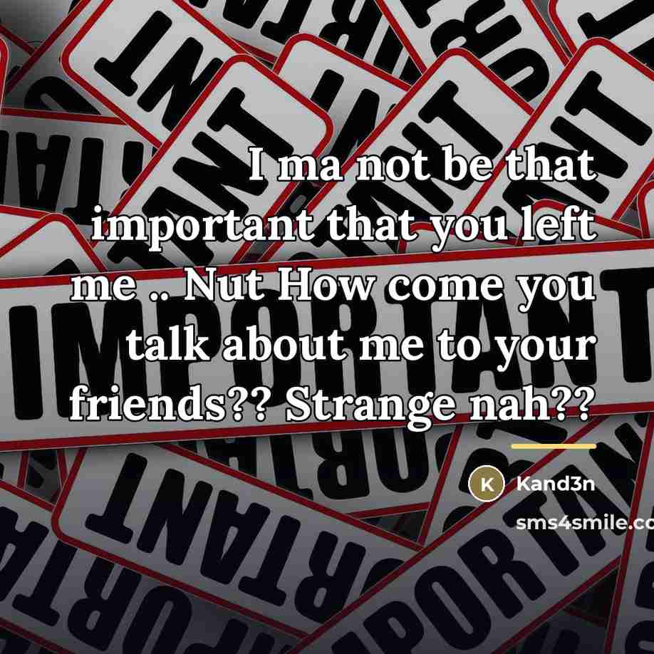 “I ma not be that important that you left me…” quote by Kand3n