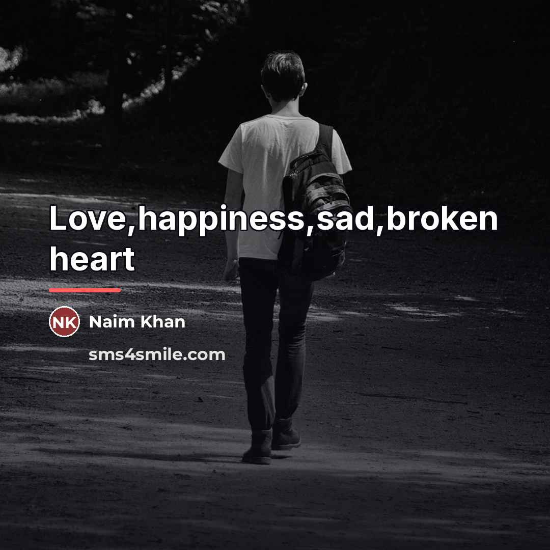 “Love,happiness,sad,broken heart…” quote by Naim Khan