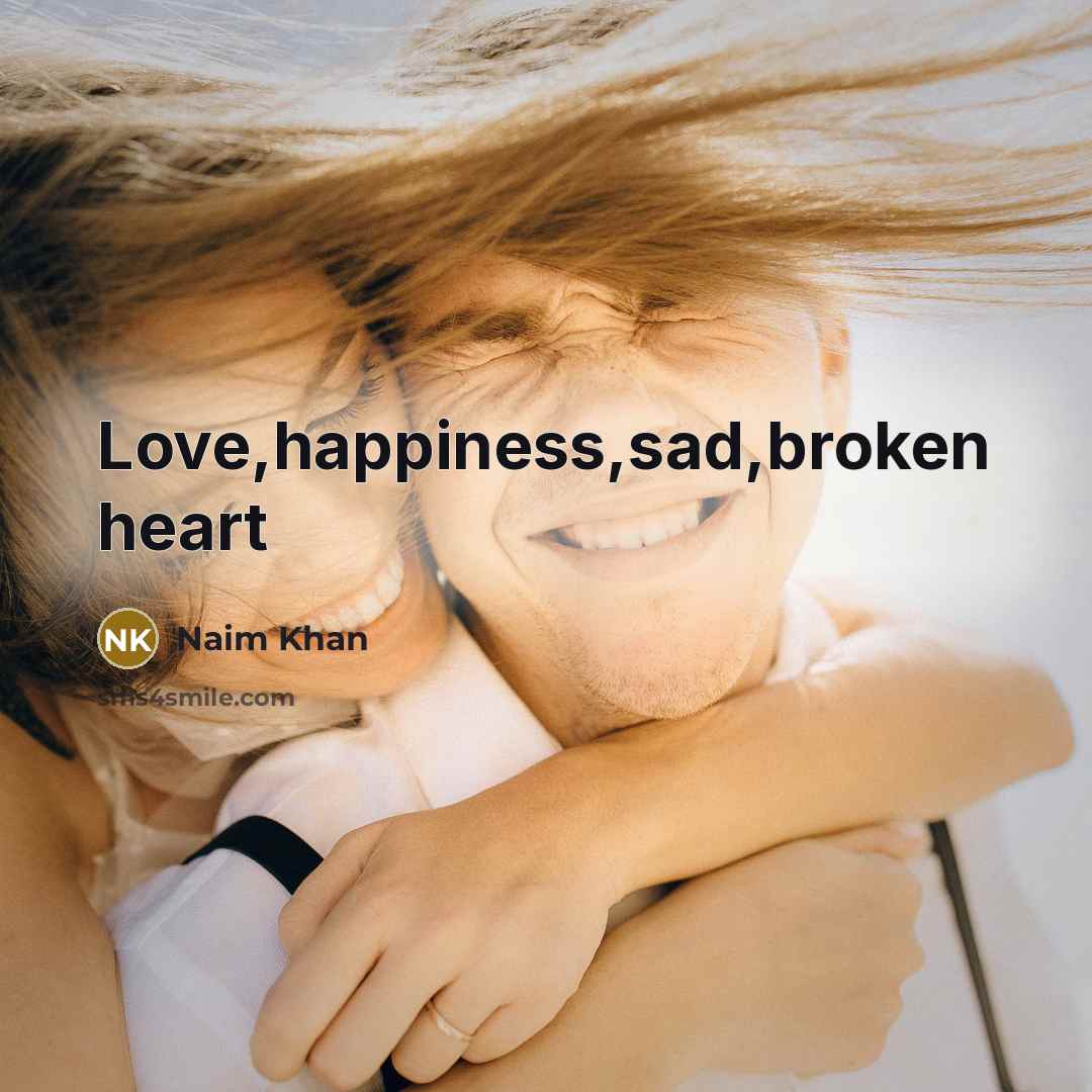 “Love,happiness,sad,broken heart” quote by Naim Khan