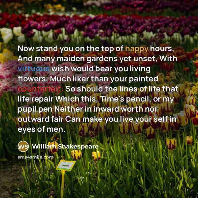 “Now stand you on the top of happy hours, And…” quote by William Shakespeare