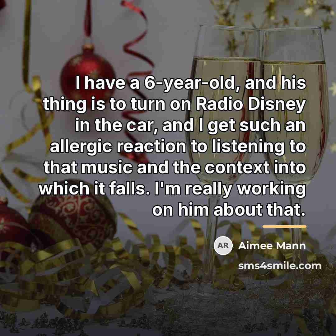 “I have a 6-year-old, and his thing is to turn…” quote by Aimee Mann