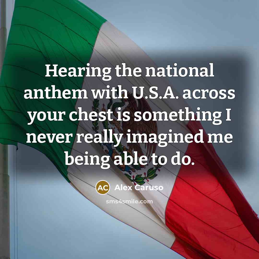 “Hearing the national anthem with U.S.A. across your chest is…” quote by Alex Caruso