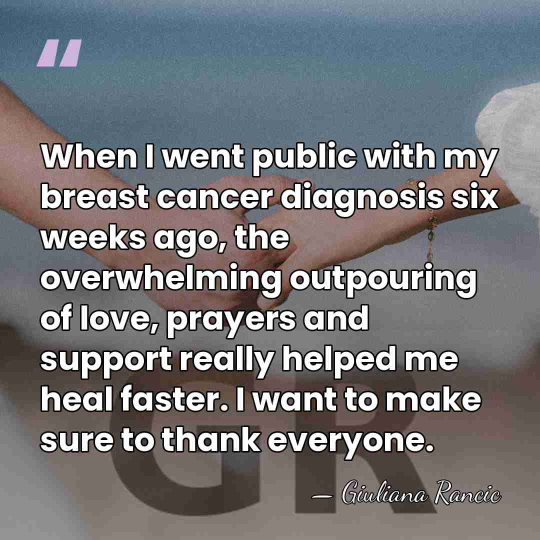 When I went public with my breast cancer diagnosis six weeks ago,&hellip; - Giuliana Rancic