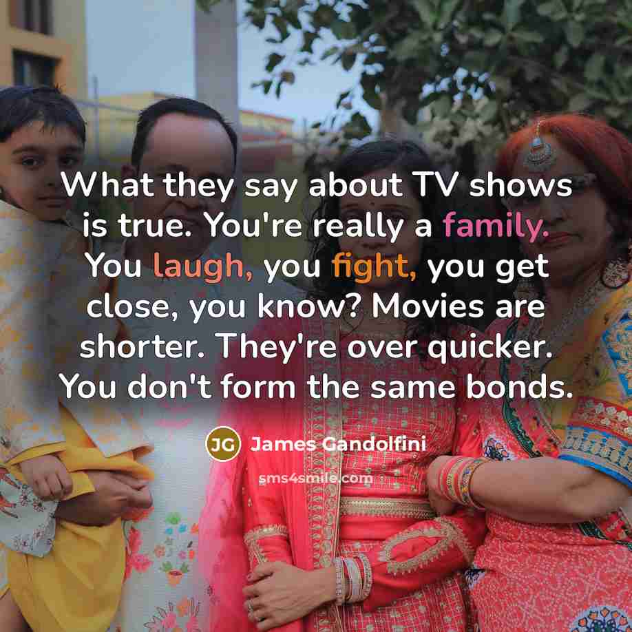 “What they say about TV shows is true. You're really…” quote by James Gandolfini
