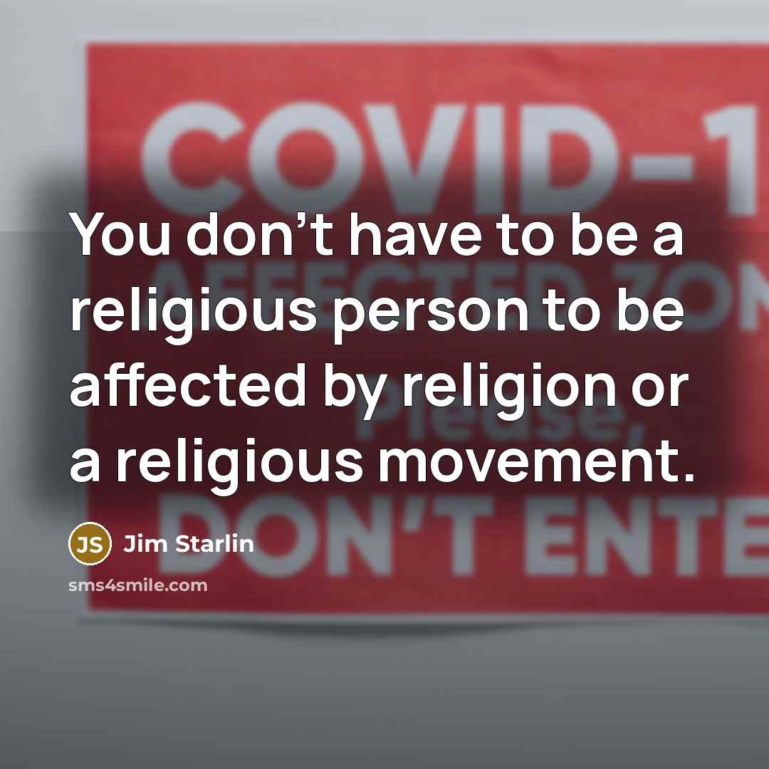 “You don't have to be a religious person to be…” quote by Jim Starlin