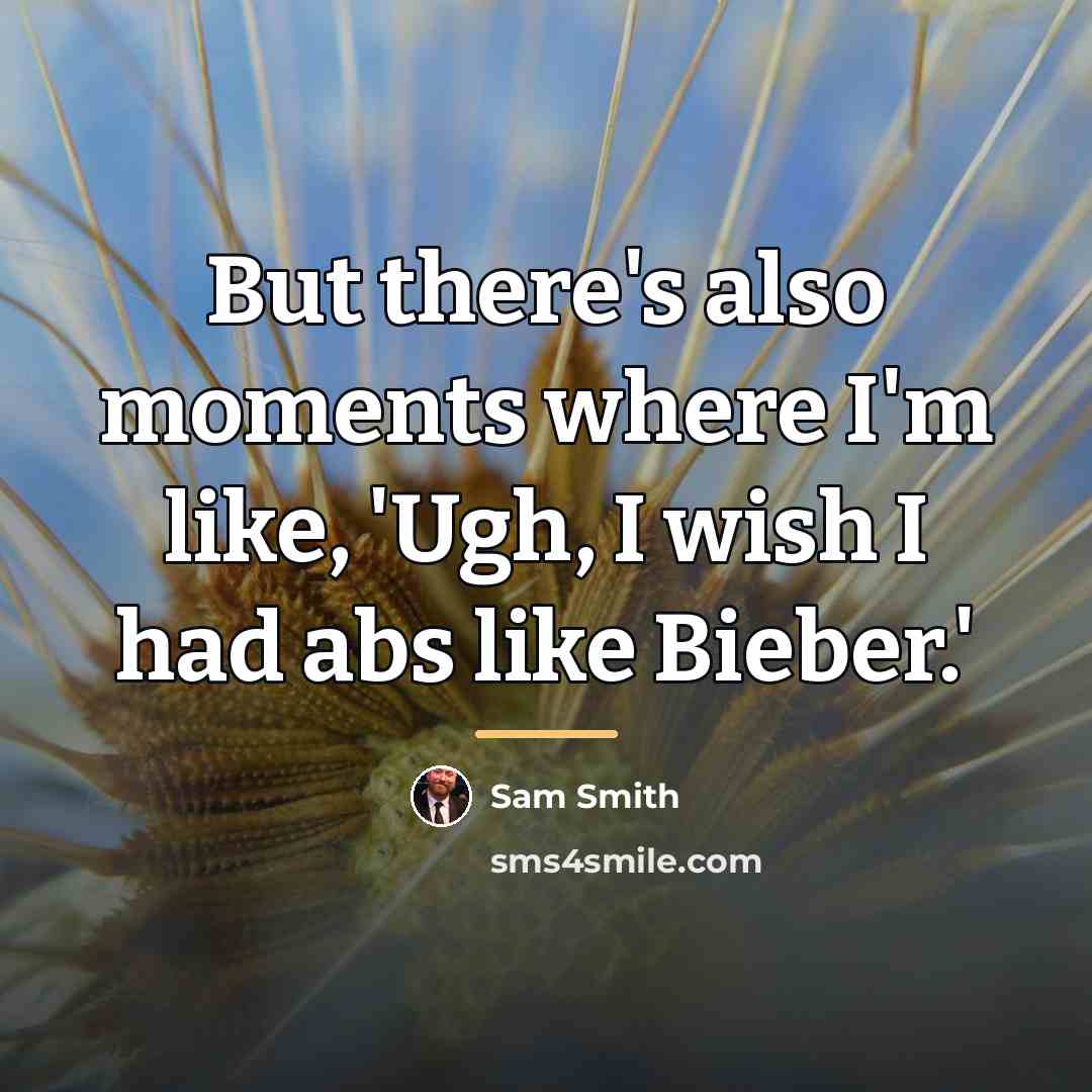 “But there's also moments where I'm like, 'Ugh, I wish…” quote by Sam Smith