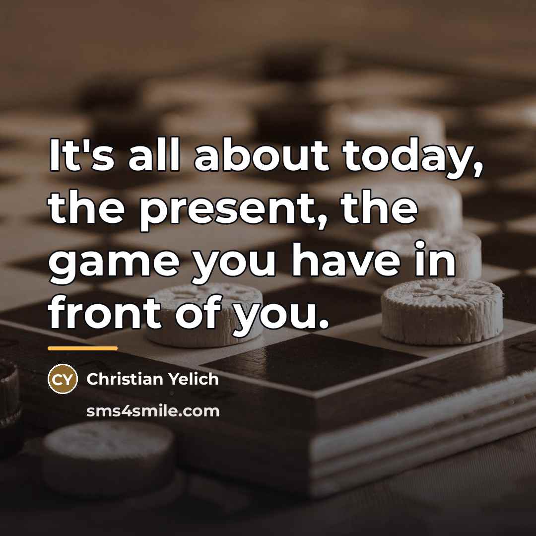 “It's all about today, the present, the game you have…” quote by Christian Yelich