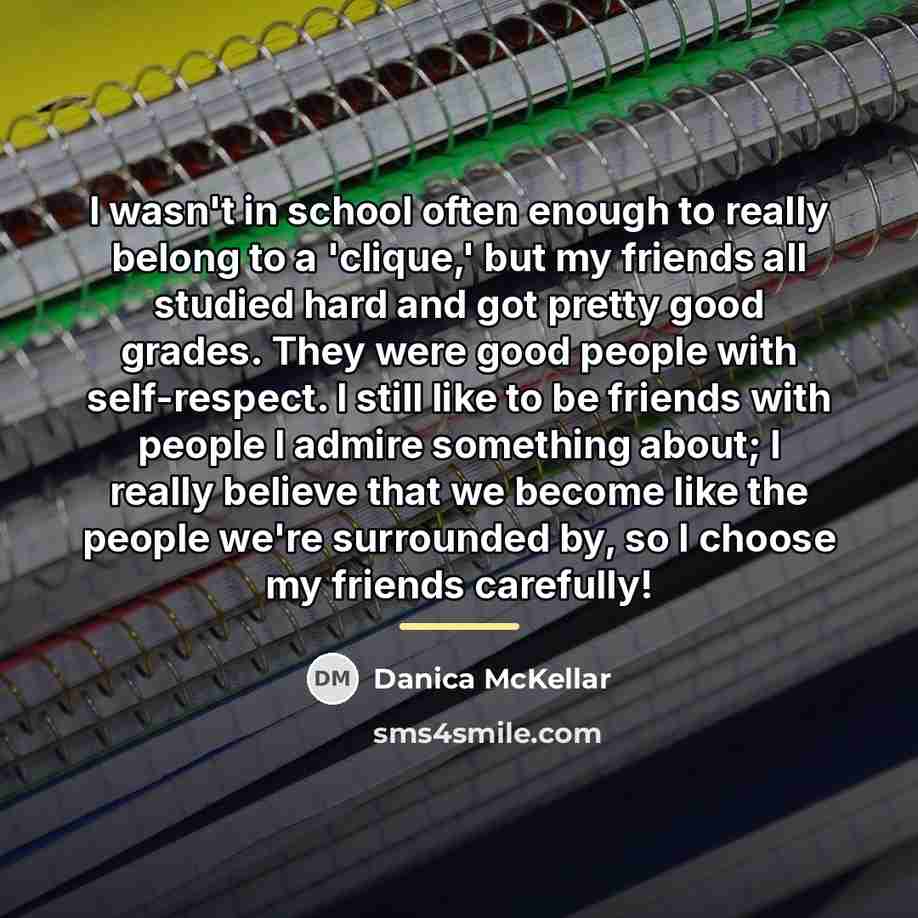 “I wasn't in school often enough to really belong to…” quote by Danica McKellar
