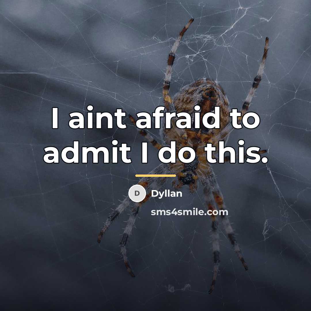 “I aint afraid to admit I do this.…” quote by Dyllan