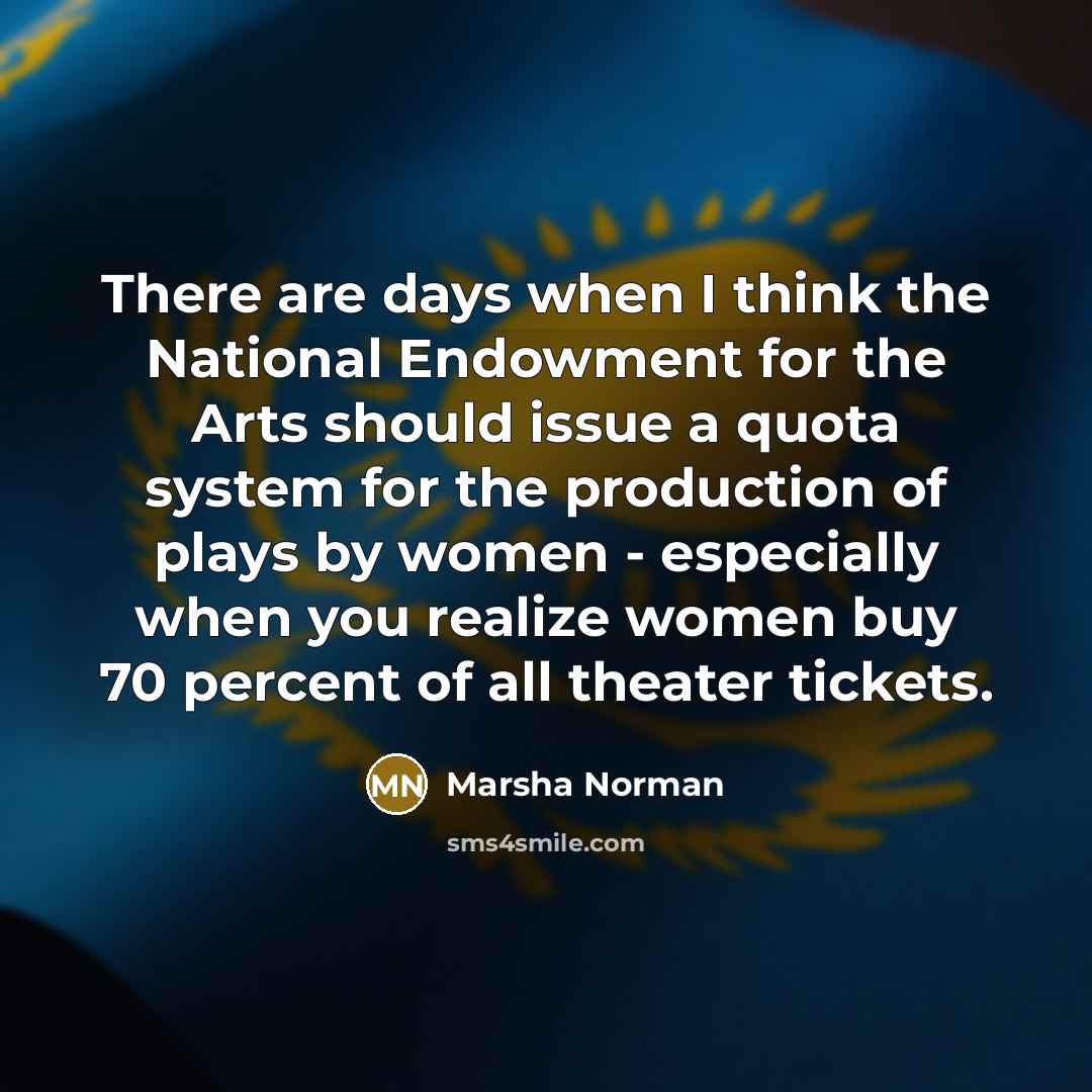 “There are days when I think the National Endowment for…” quote by Marsha Norman