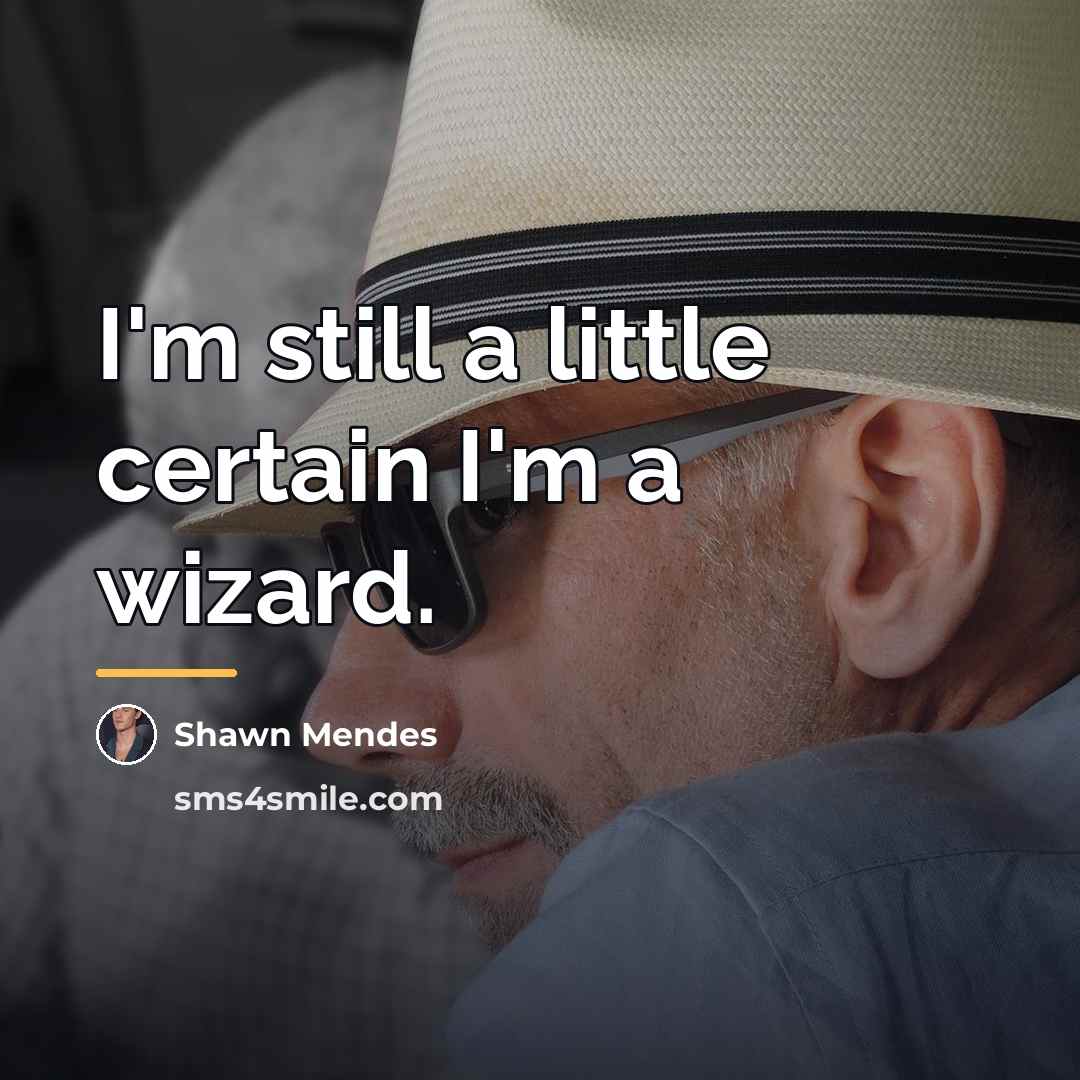“I'm still a little certain I'm a wizard.…” quote by Shawn Mendes