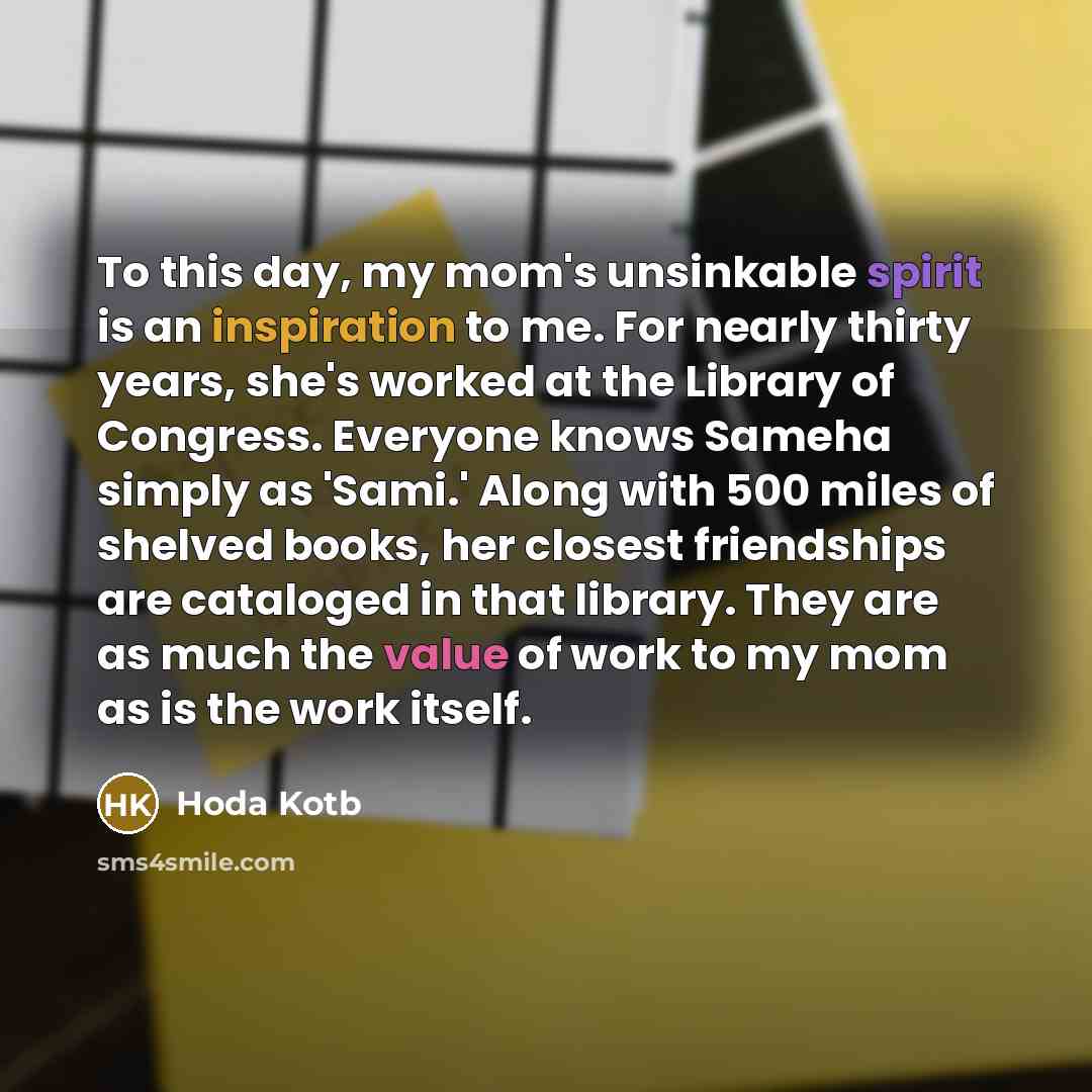 “To this day, my mom's unsinkable spirit is an inspiration…” quote by Hoda Kotb