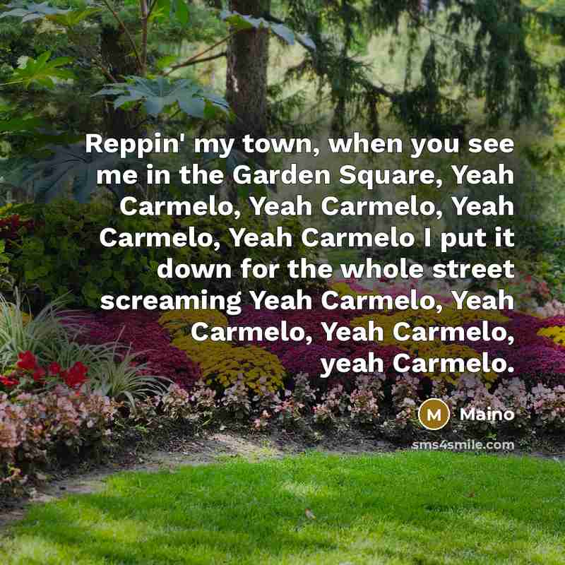 “Reppin' my town, when you see me in the Garden…” quote by Maino